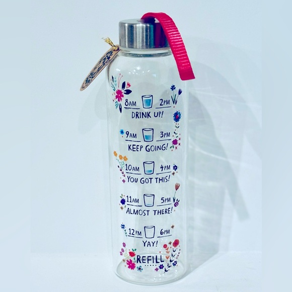 NEW Natural Life 16 oz Glass Water Bottle - Picture 2 of 3